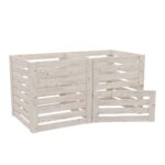 Dvoukomorový dřevěný kompostér koncept 200x100 cm