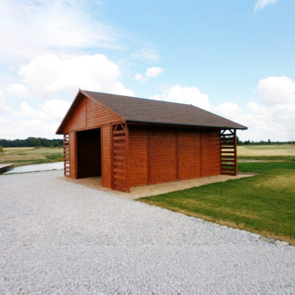 Garážové stání +2 dřevníky 2