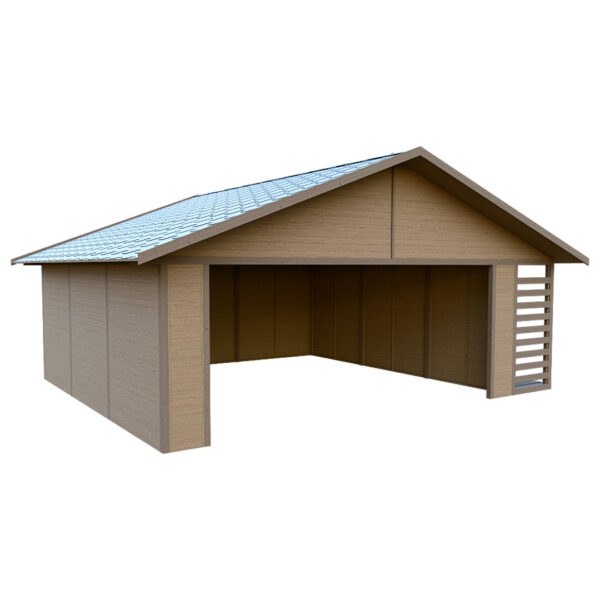 Garážové stání +2 dřevníky 3