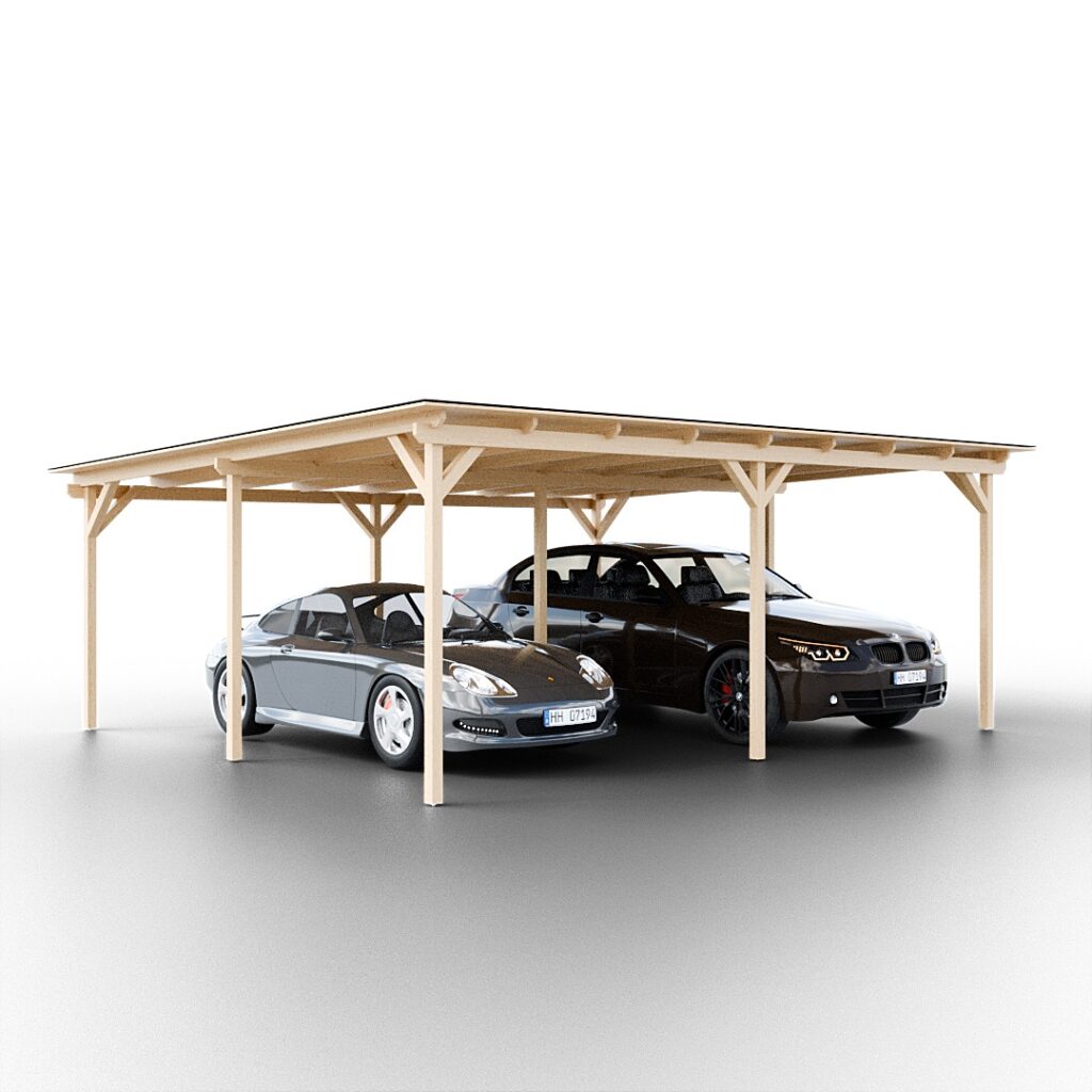 Garážové stání koncept pro dvě auta