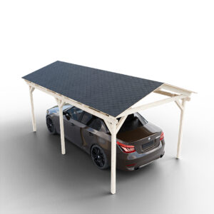 Garážové stání koncept se sedlovou střechou pro jedno auto 1