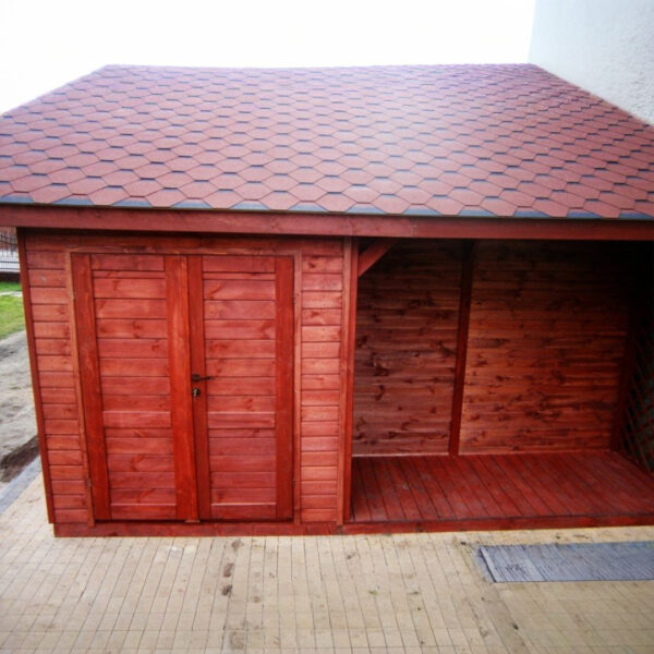 Garážové stání se skladem a dřevníkem 1