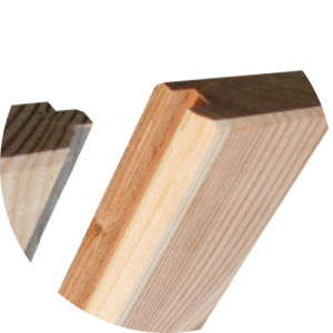 Spojení dřeva do dřeva , bez použití vrutů.