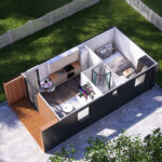 Hybridní dům 4x8,2 m – vnitřní rozměr 2