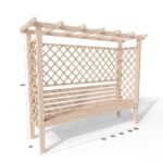 Lavice s pergolou rovnÁ 3