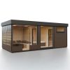 Modulární dřevěná sauna modern kube profi na míru 12