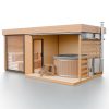 Modulární dřevěná sauna modern kube profi na míru 15