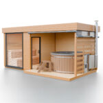 Modulární dřevěná sauna modern kube profi na míru 15