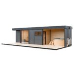 Modulární dřevěná sauna modern kube profi na míru