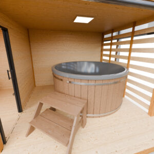 Modulární dřevěná sauna modern kube profi na míru 16