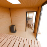 Modulární dřevěná sauna modern kube profi na míru 17