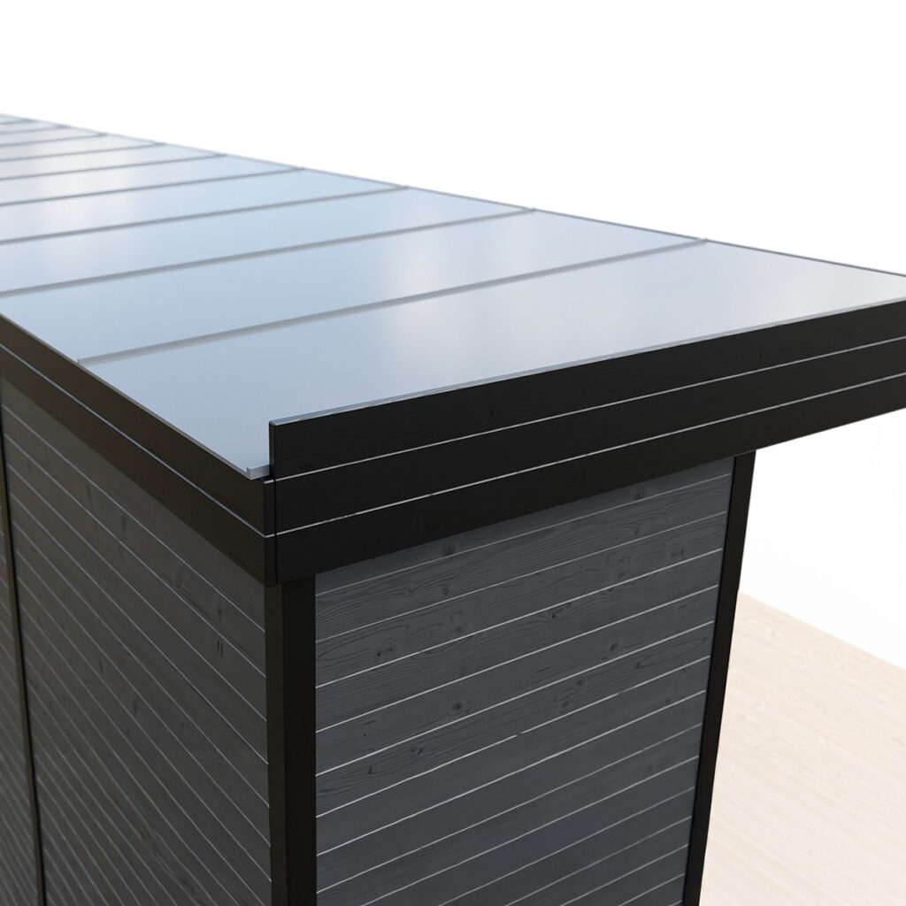 Modulární dřevěná sauna modern kube profi na míru 2