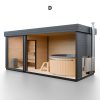 Modulární dřevěná sauna modern kube profi na míru 8