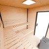 Modulární dřevěná sauna modern kube profi na míru 9