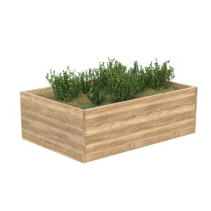 Nízký vyvýšený záhon dub