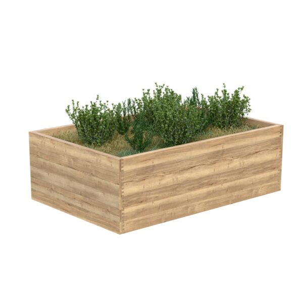 Nízký vyvýšený záhon dub