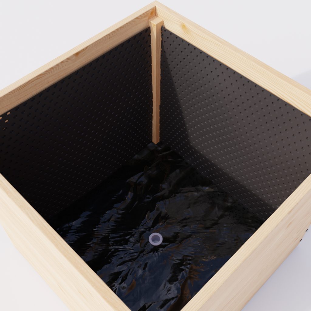 Květináč KVADRANT Thermowood PRISMA