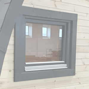 Standartní okno v barvě antracitu