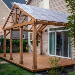 Pergola koncept 9,5 se sedlovou střechou