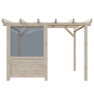 Plná stěna + kalené sklo 180cm - 50%