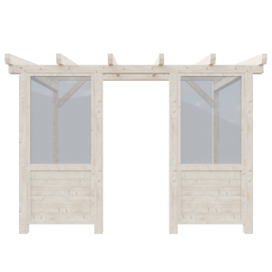 Plná stěna + kalené sklo - 30+30%