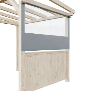 PVC roleta + plná stěna