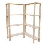 Rohový regál masiv hloubka 32cm