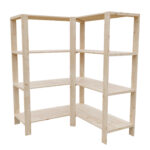 Rohový regál masiv hloubka 52cm