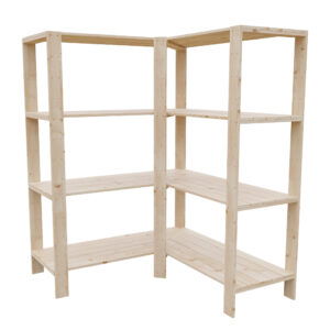 Rohový regál masiv hloubka 52cm