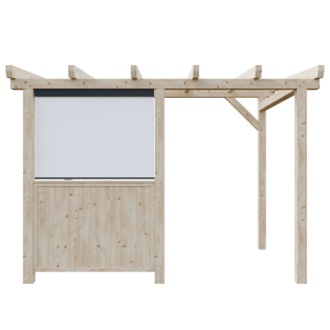 PVC roleta + plné zábradlí - 50%