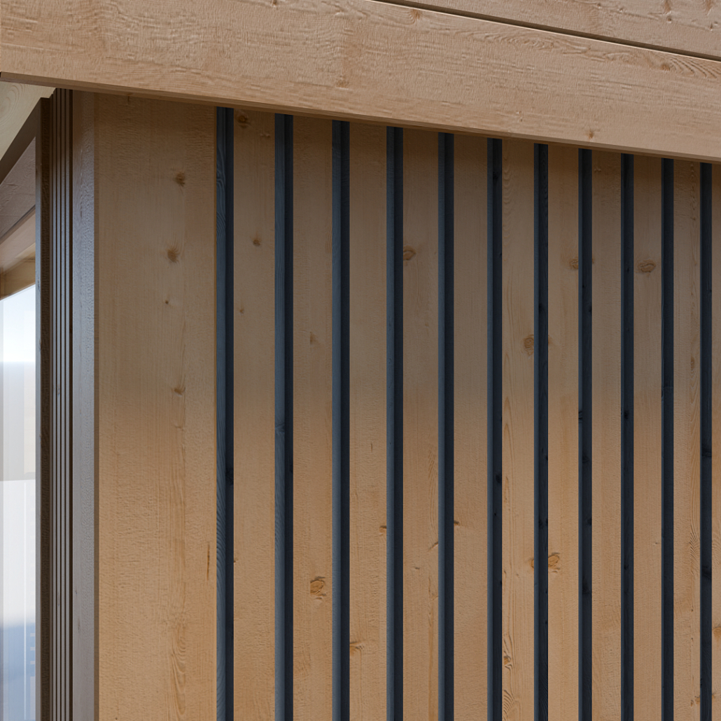 Lamelový obklad - černý