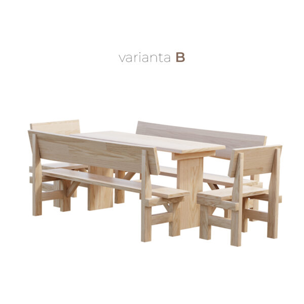 Set zahradního nábytku jasan masiv 2