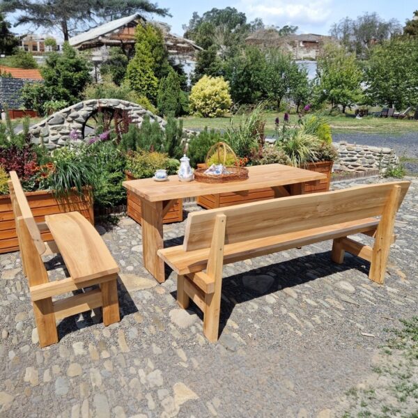 Set zahradního nábytku jasan masiv