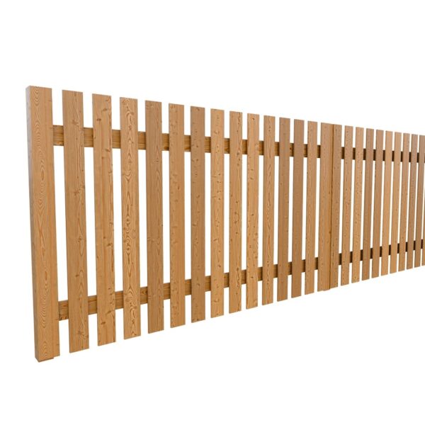 Smrkový modřínový plot na míru lamelový s