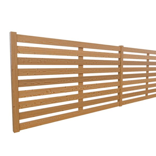 Smrkový modřínový plot na míru lamelový v