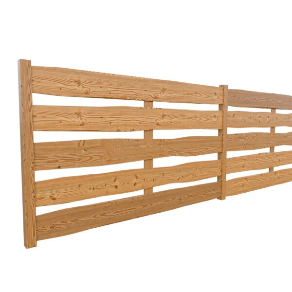 Smrkový modřínový plot na míru neomítaný v