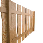 Smrkový:modřínový plot na míru neomítaný s 1