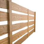 Smrkový:modřínový plot na míru neomítaný v 1