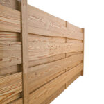 Smrkový:modřínový plot na míru neomítaný v 3