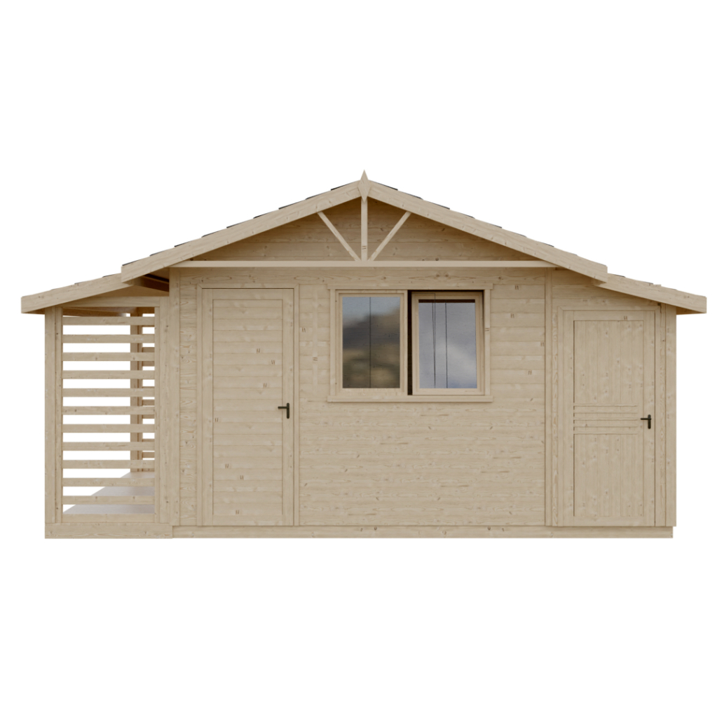 Dřevník VLEVO - sklad VPRAVO