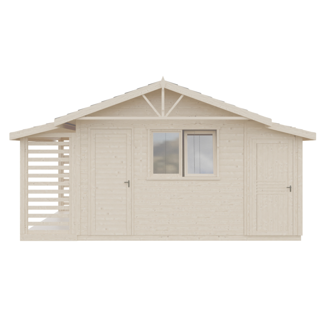 Dřevník VLEVO - sklad VPRAVO