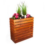 Vysoký dřevěný květináč geo pots