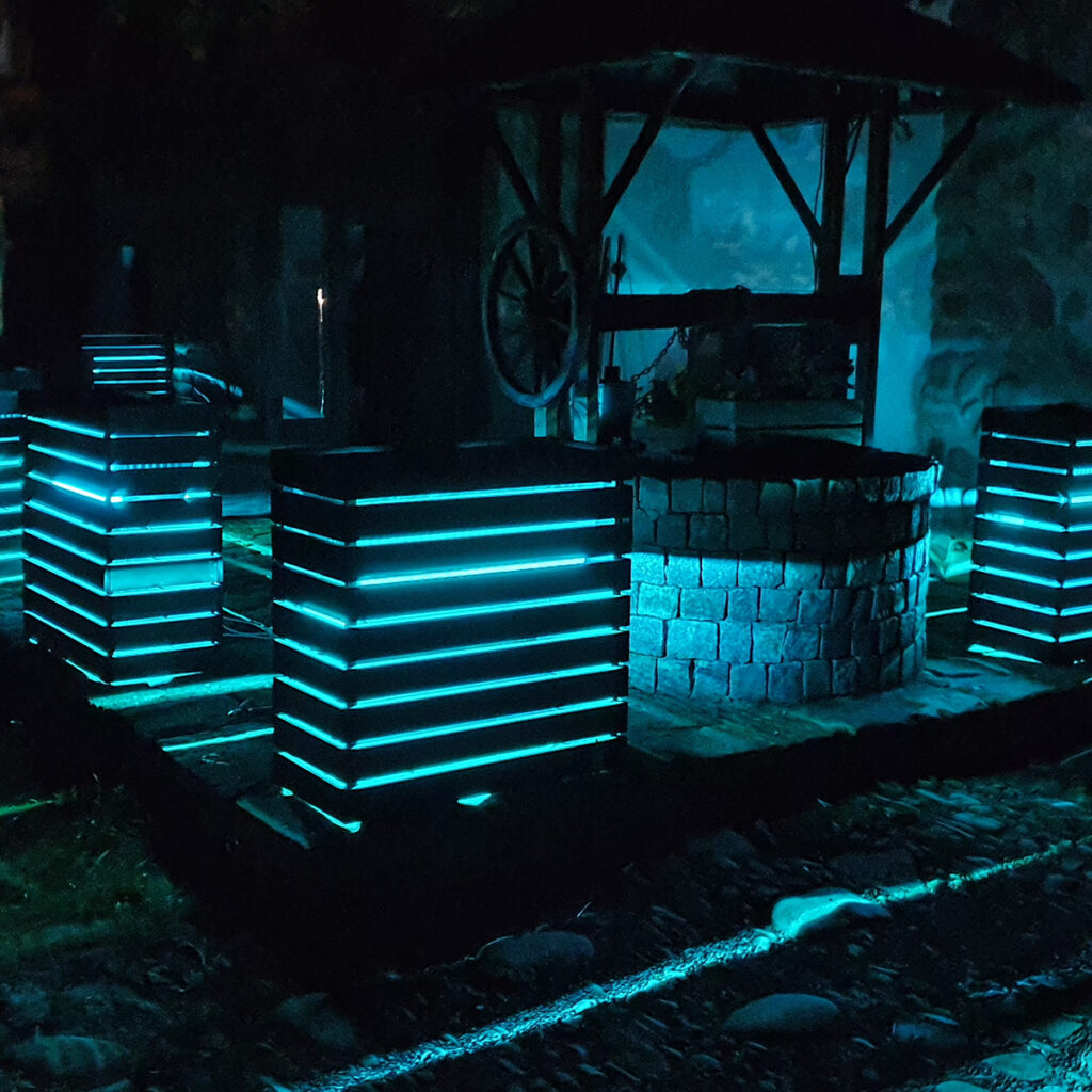 Vysoký dřevěný květináč geo pots 4