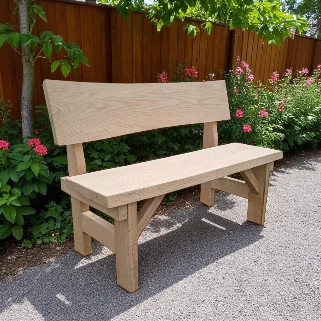 Zahradní lavice jasan masiv