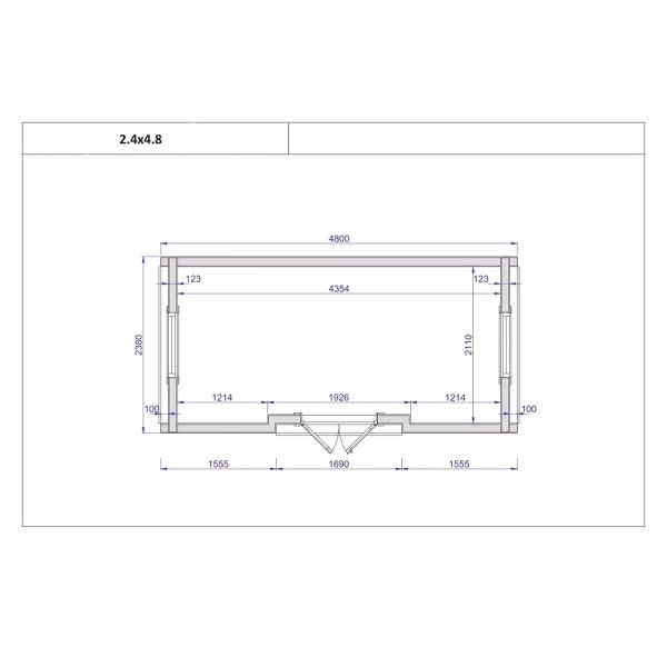 Zateplená kempingová chatka LUXUS s bočním vchodem