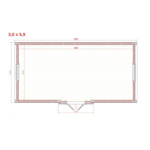 Zateplená kempingová chatka LUXUS s bočním vchodem