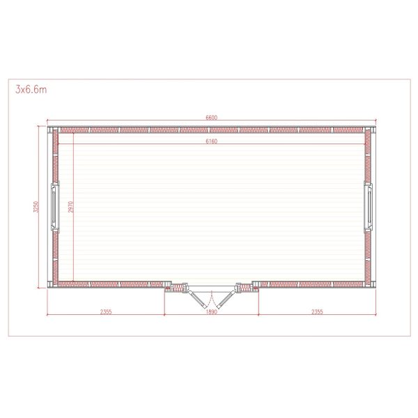 Zateplená kempingová chatka LUXUS s bočním vchodem