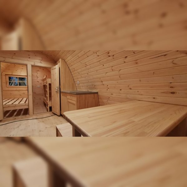 Zateplená kempingová chatka LUXUS s bočním vchodem