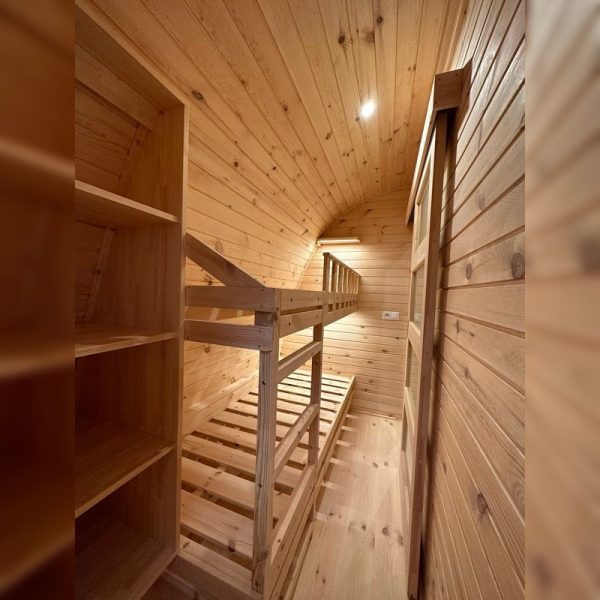 Zateplená kempingová chatka LUXUS s bočním vchodem