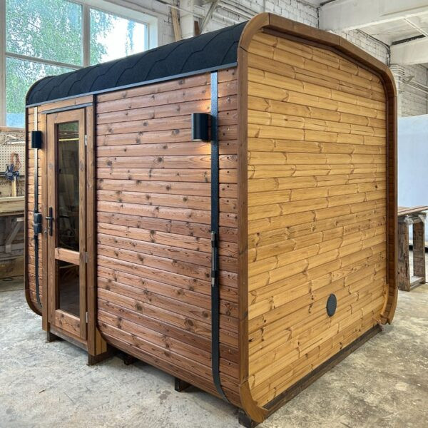 Dřevěná čtvercová sauna 2 m